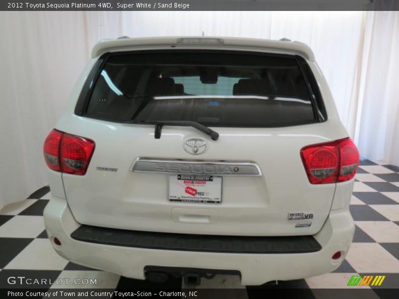 Super White / Sand Beige 2012 Toyota Sequoia Platinum 4WD