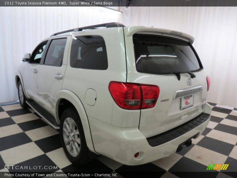 Super White / Sand Beige 2012 Toyota Sequoia Platinum 4WD