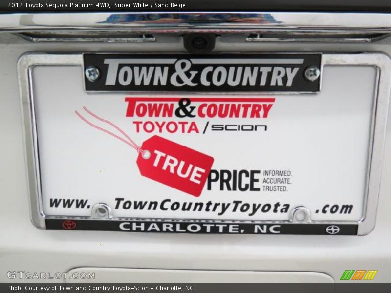 Super White / Sand Beige 2012 Toyota Sequoia Platinum 4WD