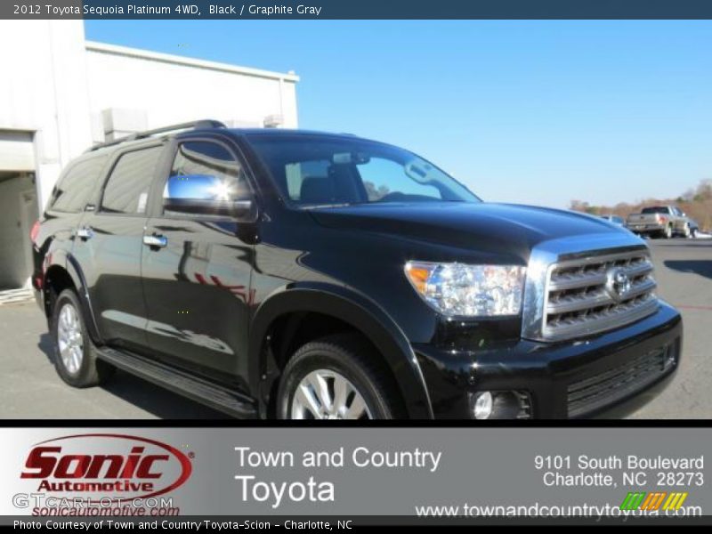 Black / Graphite Gray 2012 Toyota Sequoia Platinum 4WD