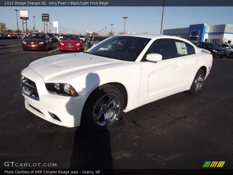 Ivory Pearl / Black/Light Frost Beige 2013 Dodge Charger SE