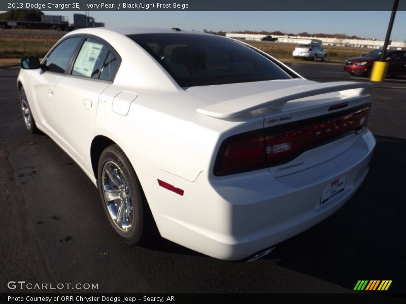 Ivory Pearl / Black/Light Frost Beige 2013 Dodge Charger SE