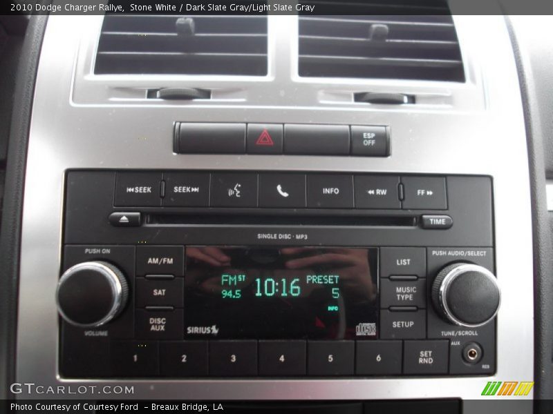 Stone White / Dark Slate Gray/Light Slate Gray 2010 Dodge Charger Rallye