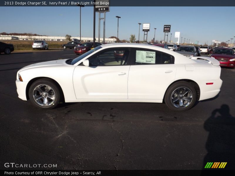 Ivory Pearl / Black/Light Frost Beige 2013 Dodge Charger SE