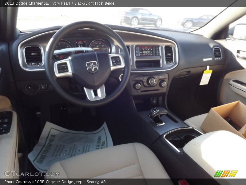 Ivory Pearl / Black/Light Frost Beige 2013 Dodge Charger SE