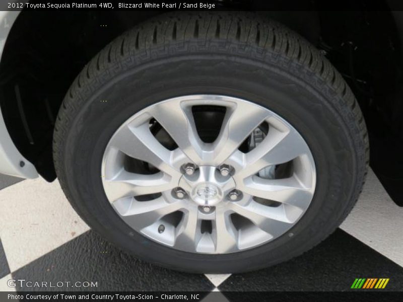 Blizzard White Pearl / Sand Beige 2012 Toyota Sequoia Platinum 4WD