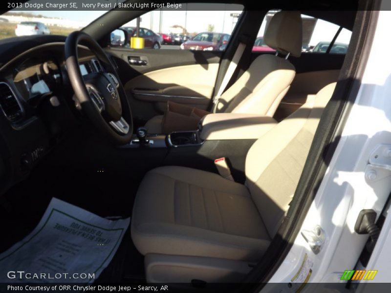 Ivory Pearl / Black/Light Frost Beige 2013 Dodge Charger SE