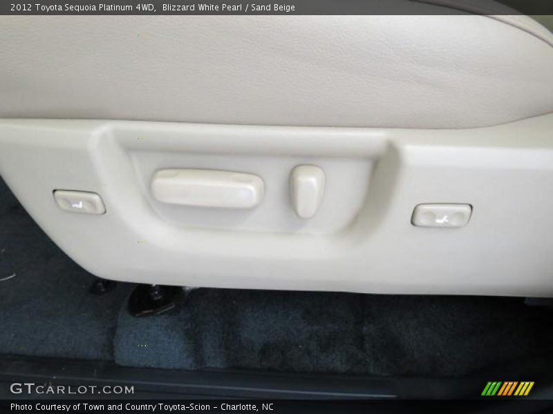 Blizzard White Pearl / Sand Beige 2012 Toyota Sequoia Platinum 4WD