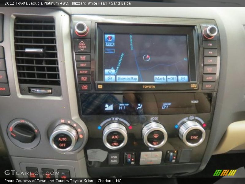 Blizzard White Pearl / Sand Beige 2012 Toyota Sequoia Platinum 4WD