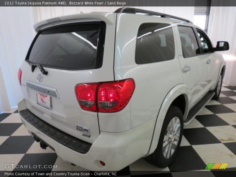 Blizzard White Pearl / Sand Beige 2012 Toyota Sequoia Platinum 4WD