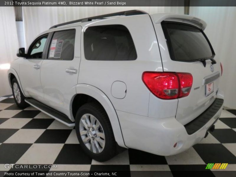 Blizzard White Pearl / Sand Beige 2012 Toyota Sequoia Platinum 4WD