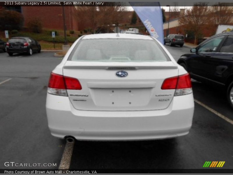 Satin White Pearl / Ivory 2013 Subaru Legacy 2.5i Limited