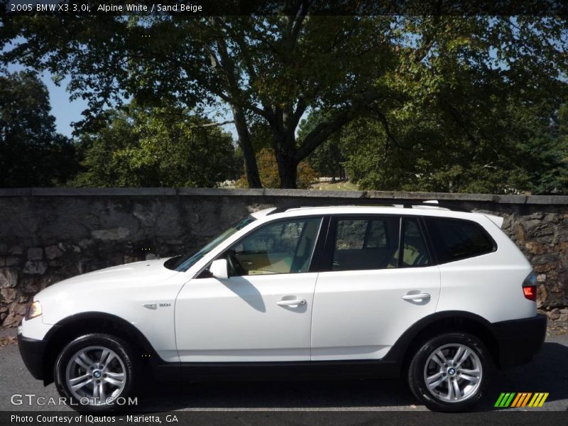 Alpine White / Sand Beige 2005 BMW X3 3.0i