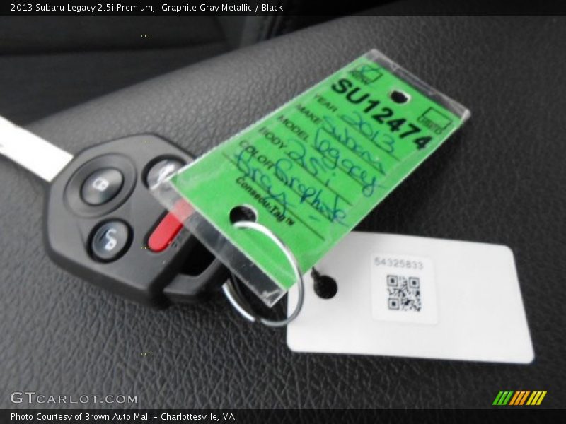 Graphite Gray Metallic / Black 2013 Subaru Legacy 2.5i Premium
