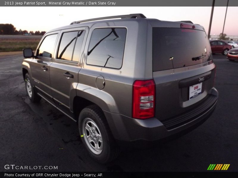 Mineral Gray Metallic / Dark Slate Gray 2013 Jeep Patriot Sport