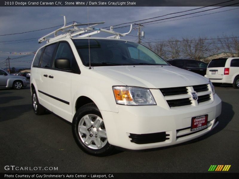Stone White / Dark Slate Gray/Light Shale 2010 Dodge Grand Caravan C/V