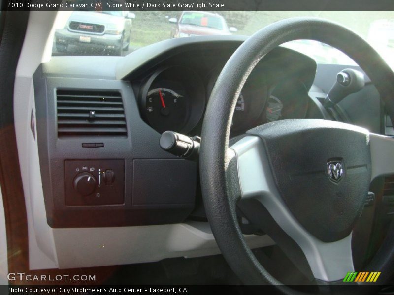 Stone White / Dark Slate Gray/Light Shale 2010 Dodge Grand Caravan C/V