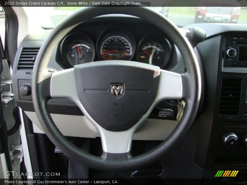 Stone White / Dark Slate Gray/Light Shale 2010 Dodge Grand Caravan C/V