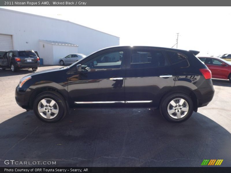Wicked Black / Gray 2011 Nissan Rogue S AWD