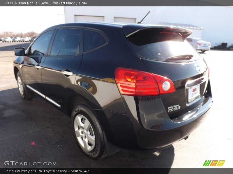 Wicked Black / Gray 2011 Nissan Rogue S AWD