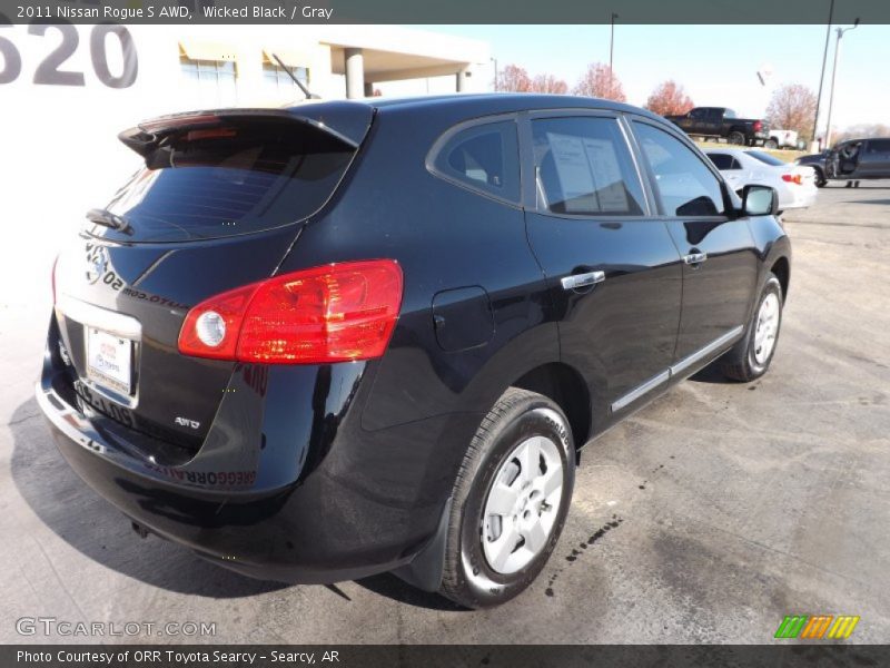 Wicked Black / Gray 2011 Nissan Rogue S AWD