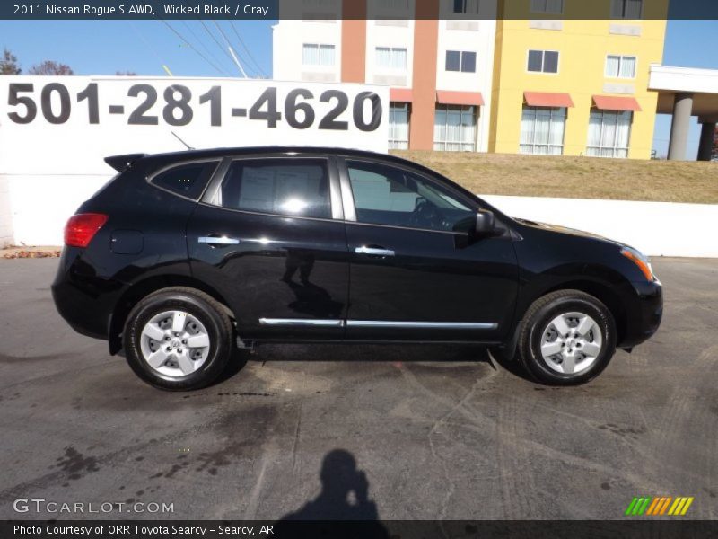Wicked Black / Gray 2011 Nissan Rogue S AWD