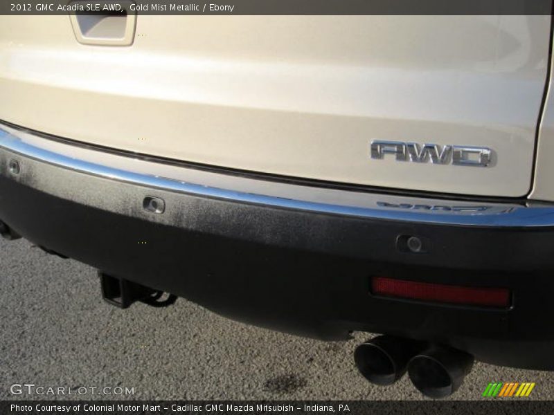 Gold Mist Metallic / Ebony 2012 GMC Acadia SLE AWD