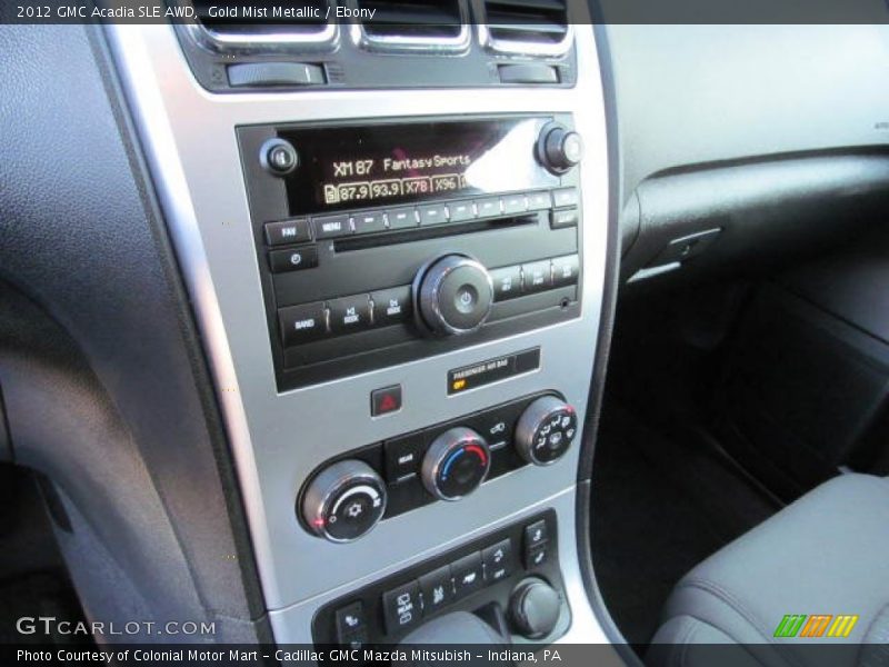 Gold Mist Metallic / Ebony 2012 GMC Acadia SLE AWD