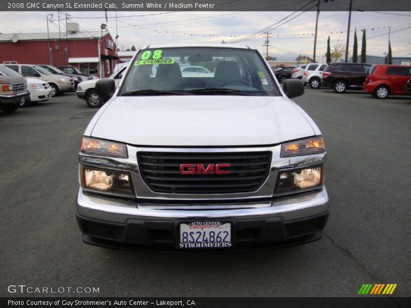 Summit White / Medium Pewter 2008 GMC Canyon SL Extended Cab