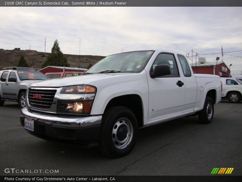 Summit White / Medium Pewter 2008 GMC Canyon SL Extended Cab