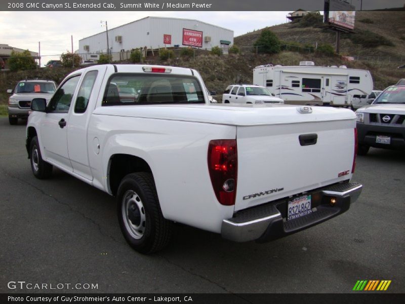 Summit White / Medium Pewter 2008 GMC Canyon SL Extended Cab
