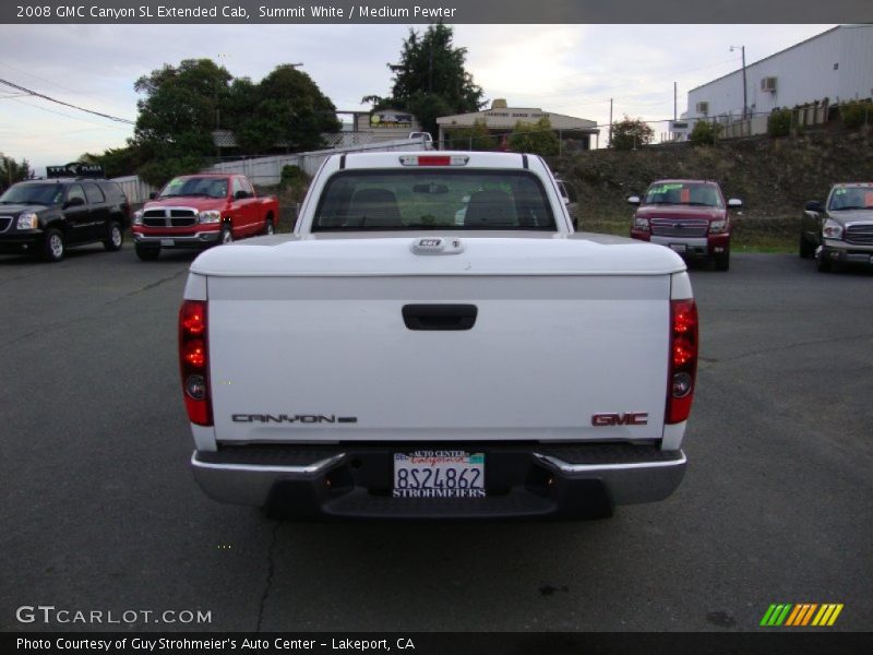 Summit White / Medium Pewter 2008 GMC Canyon SL Extended Cab