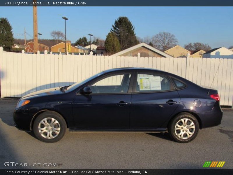 Regatta Blue / Gray 2010 Hyundai Elantra Blue