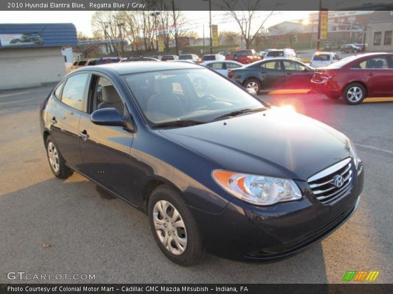 Regatta Blue / Gray 2010 Hyundai Elantra Blue