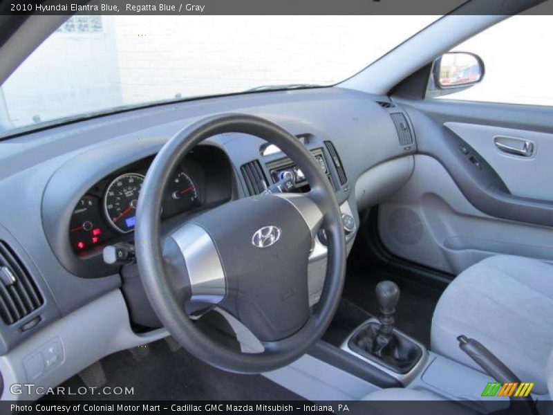 Regatta Blue / Gray 2010 Hyundai Elantra Blue