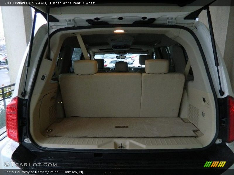 Tuscan White Pearl / Wheat 2010 Infiniti QX 56 4WD