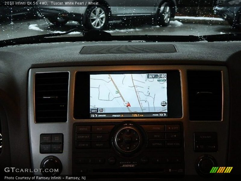 Tuscan White Pearl / Wheat 2010 Infiniti QX 56 4WD