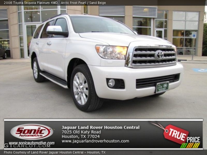 Arctic Frost Pearl / Sand Beige 2008 Toyota Sequoia Platinum 4WD
