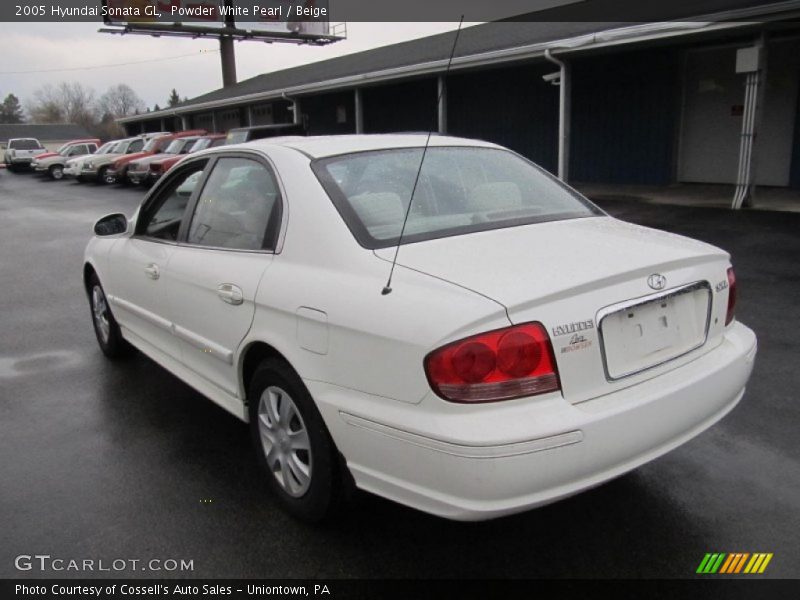 Powder White Pearl / Beige 2005 Hyundai Sonata GL