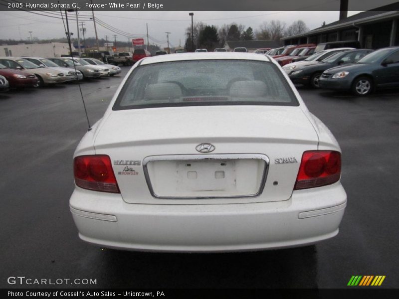 Powder White Pearl / Beige 2005 Hyundai Sonata GL