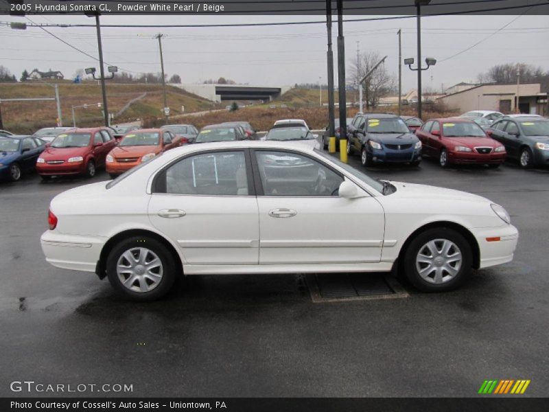 Powder White Pearl / Beige 2005 Hyundai Sonata GL