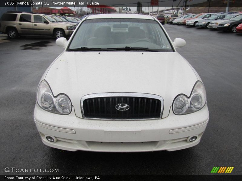 Powder White Pearl / Beige 2005 Hyundai Sonata GL