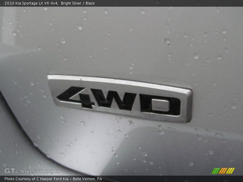 Bright Silver / Black 2010 Kia Sportage LX V6 4x4