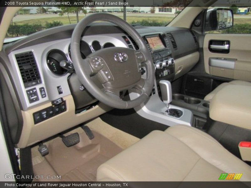 Arctic Frost Pearl / Sand Beige 2008 Toyota Sequoia Platinum 4WD