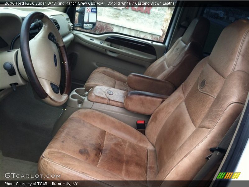 Oxford White / Castano Brown Leather 2006 Ford F350 Super Duty King Ranch Crew Cab 4x4