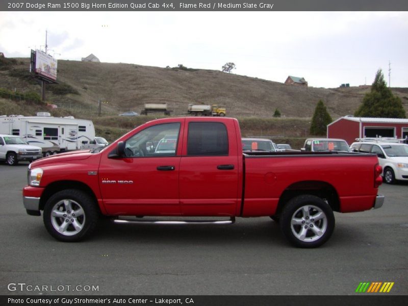 Flame Red / Medium Slate Gray 2007 Dodge Ram 1500 Big Horn Edition Quad Cab 4x4