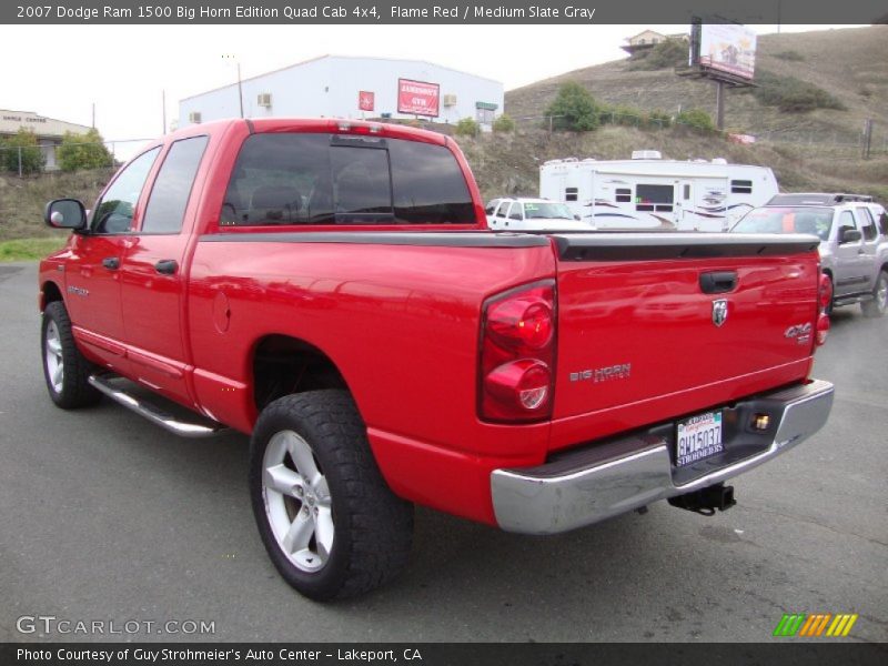 Flame Red / Medium Slate Gray 2007 Dodge Ram 1500 Big Horn Edition Quad Cab 4x4