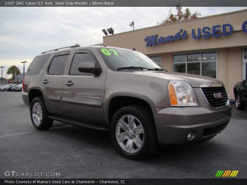 Steel Gray Metallic / Ebony Black 2007 GMC Yukon SLT 4x4