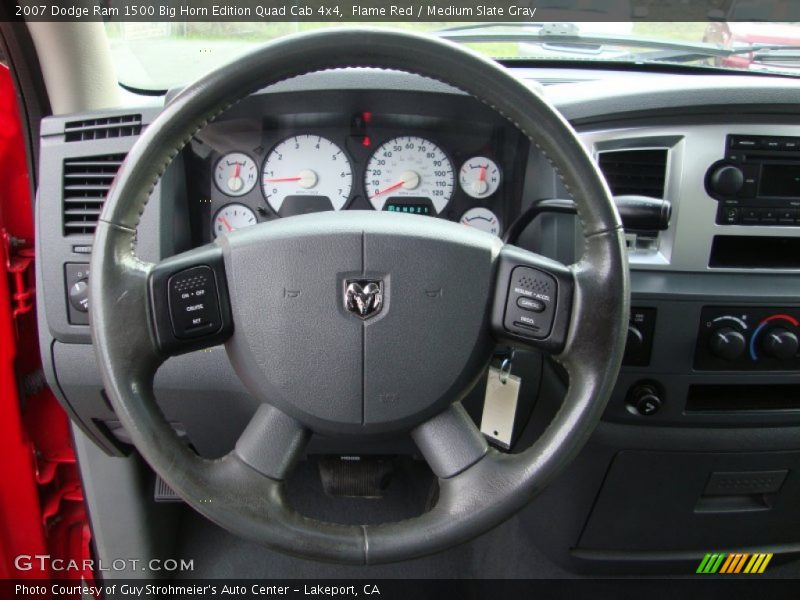 Flame Red / Medium Slate Gray 2007 Dodge Ram 1500 Big Horn Edition Quad Cab 4x4