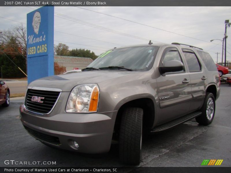 Steel Gray Metallic / Ebony Black 2007 GMC Yukon SLT 4x4